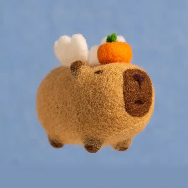 Flying Capybara Wool Felt