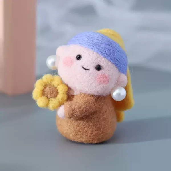 Needle Felting Girl with Pearls