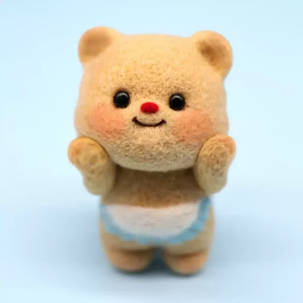needle felting Butter Bear