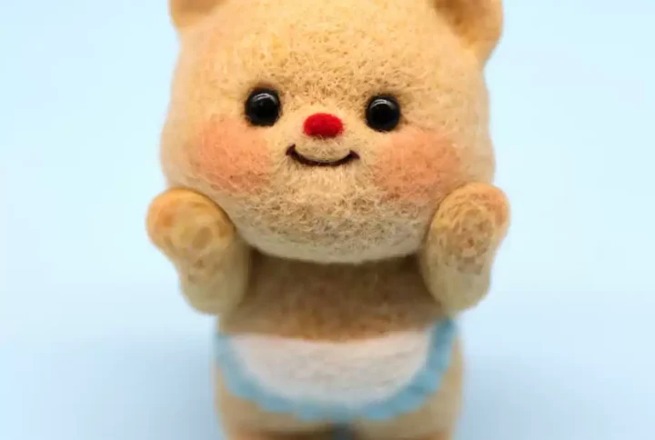 needle felted bear