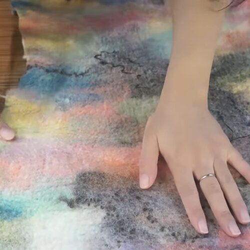 How to get rid of needle marks in felting?